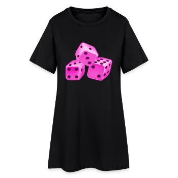 dés Rose - Robe T-shirt Femme - noir - Devant