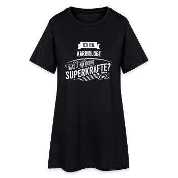 Kardiologe - Frauen T-Shirt-Kleid - Schwarz - Vorne