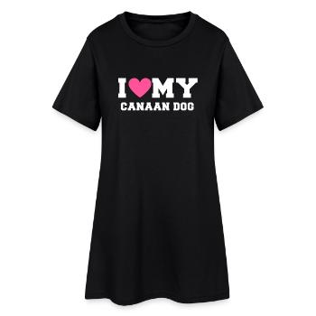 I love my Canaan Dog - Robe T-shirt Femme - noir - Devant