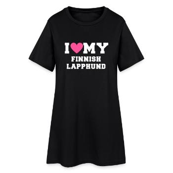 I love my Finnish Lapphund - Robe T-shirt Femme - noir - Devant