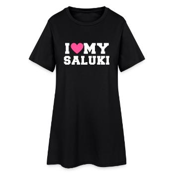 I love my Saluki - Robe T-shirt Femme - noir - Devant