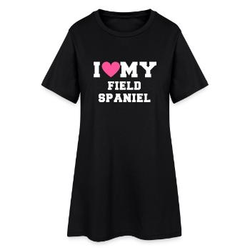 I love my I love my Field Spaniel - Robe T-shirt Femme - noir - Devant