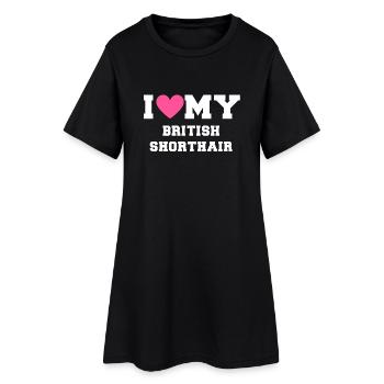 I love my British Shorthair - Robe T-shirt Femme - noir - Devant