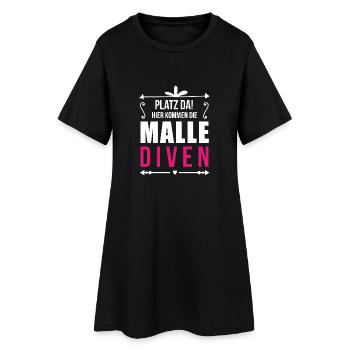 Mallediven | Malle | Mallorca | JGA | - Frauen T-Shirt-Kleid - Schwarz - Vorne