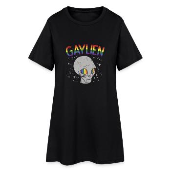 GAYS: alien gay - Robe T-shirt Femme - noir - Devant