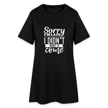 Drôle - drôle - dire - Énonciation drôle - Robe T-shirt Femme - noir - Devant