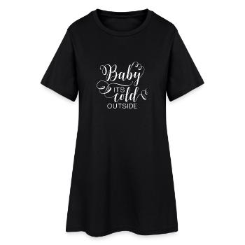 Baby it s cold outside Hiver Christmas - Robe T-shirt Femme - noir - Devant