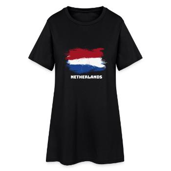 Netherlands Holland flag flag - Women’s T-Shirt Dress - black - Front