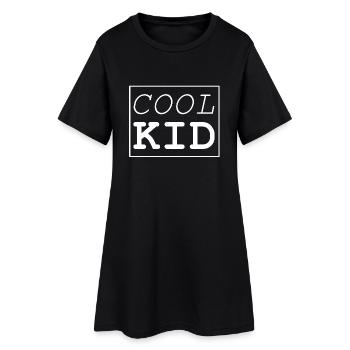 Cool Kid - Frauen T-Shirt-Kleid - Schwarz - Vorne