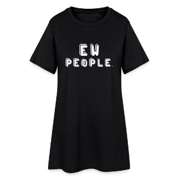 Les gens sont stupides. - Robe T-shirt Femme - noir - Devant