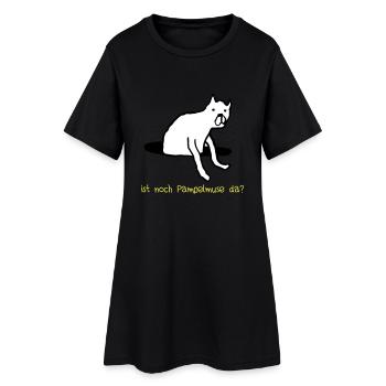 Ist noch Pampelmuse da? - Frauen T-Shirt-Kleid - Schwarz - Vorne