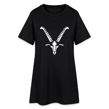 steinbock_062012_a_1c_black - Frauen T-Shirt-Kleid - Schwarz - Vorne