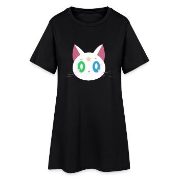 Chat drôle - Robe T-shirt Femme - noir - Devant