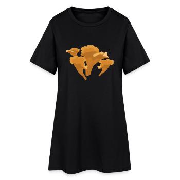 champignons champignons champignons légumes légumes légumes2 - Robe T-shirt Femme - noir - Devant