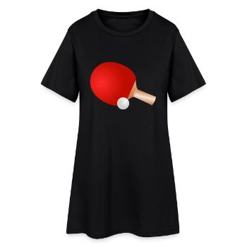 Raquette de tennis - Robe T-shirt Femme - noir - Devant