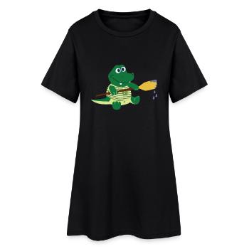 Voile de bateau pagaie bateau à rames segelboot19 - Robe T-shirt Femme - noir - Devant