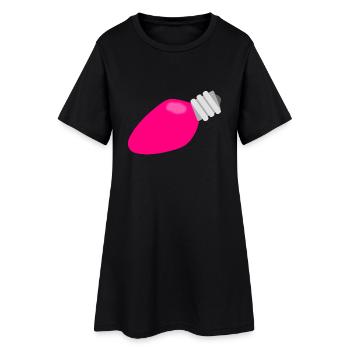 renne hiver père noël chr laid - Robe T-shirt Femme - noir - Devant