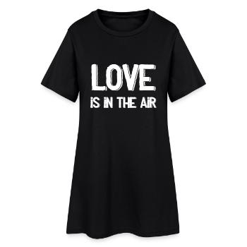 Amour cadeau Valentine L'amour est dans l'air - Robe T-shirt Femme - noir - Devant