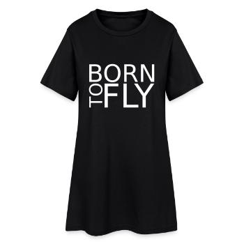 né à voler - Voler - Robe T-shirt Femme - noir - Devant