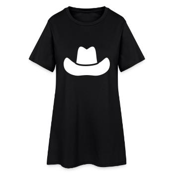 cadeau Cowboy - Robe T-shirt Femme - noir - Devant