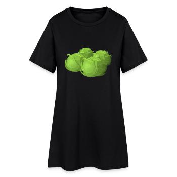 laitue salade de laitue Halloween légumes vegetables7 - Robe T-shirt Femme - noir - Devant