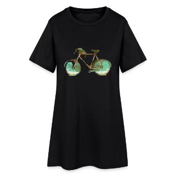 montagne vélo vélo VTT cycliste vélo - Robe T-shirt Femme - noir - Devant