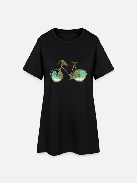 montagne vélo vélo VTT cycliste vélo - Robe T-shirt Femme - noir