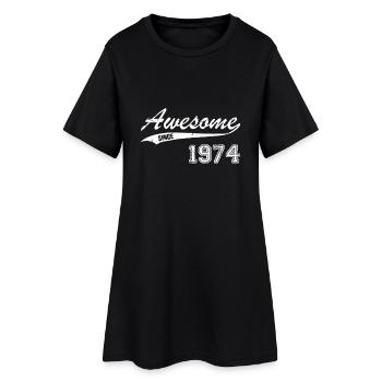 1974 T-shirt anniversaire idée cadeau impressionnant - Robe T-shirt Femme - noir - Devant