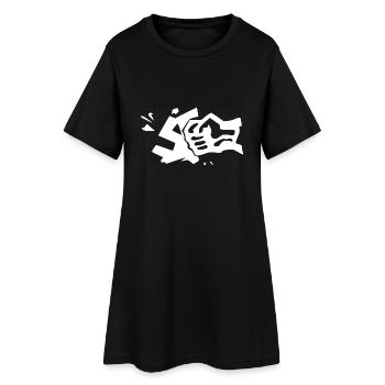 Nie wieder Faschismus, nie wieder Krieg - Frauen T-Shirt-Kleid - Schwarz - Vorne