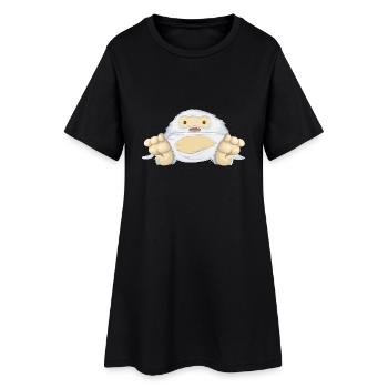 Yeti - Frauen T-Shirt-Kleid - Schwarz - Vorne