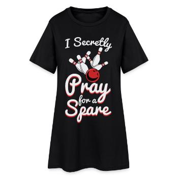 Je prie secrètement pour une scission - Robe T-shirt Femme - noir - Devant