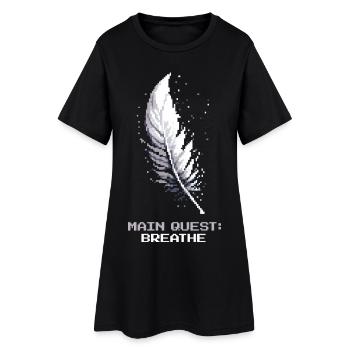Quête principale : Respirer | Méditation, Respiration - Robe T-shirt Femme - noir - Devant