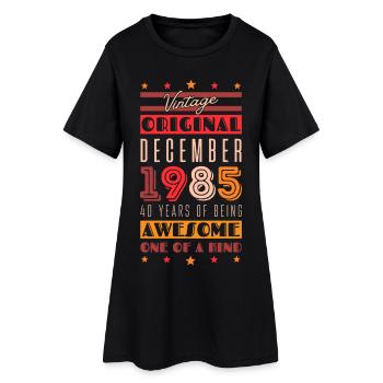 Vintage 1985: 40 Years Being Awesome - Women’s T-Shirt Dress - black - Front