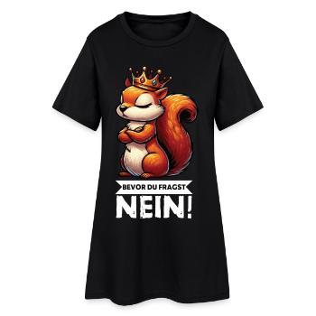 Avant de demander à l’écureuil aux rongeurs - Robe T-shirt Femme - noir - Devant