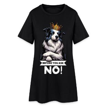 Avant que vous ne demandiez Border Collie Hütehund Collie - Robe T-shirt Femme - noir - Devant