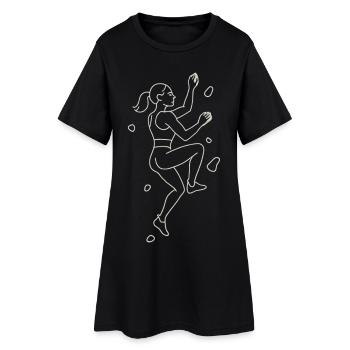Silhouette du bloc | Grimpeur minimaliste - Robe T-shirt Femme - noir - Devant