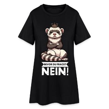 Bevor Du Fragst Nein Frettchen Frettchenbesitzer - Frauen T-Shirt-Kleid - Schwarz - Vorne