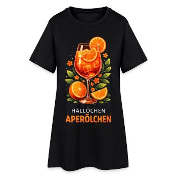 Hallöchen Aperölchen Sommer Party Cocktail Spritz - Frauen T-Shirt-Kleid - Schwarz - Vorne