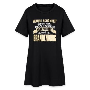 BRANDENBURG - Schönheit - Frauen T-Shirt-Kleid - Schwarz - Vorne