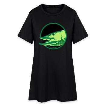 Hecht - Frauen T-Shirt-Kleid - Schwarz - Vorne