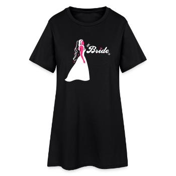 Mariée - Équipe - marié - Robe T-shirt Femme - noir - Devant