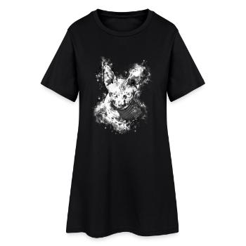 gxp sphynx chat de la hoelle couleur d’eau blanc - Robe T-shirt Femme - noir - Devant