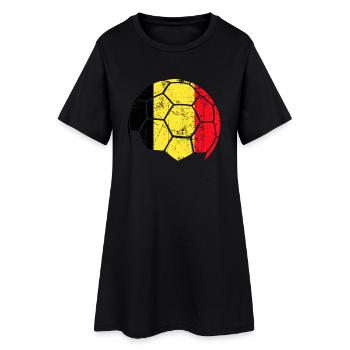 Belgique Ballon de football Football - Robe T-shirt Femme - noir - Devant