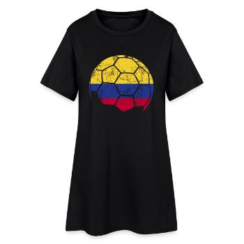 Colombie Ballon de football Football - Robe T-shirt Femme - noir - Devant