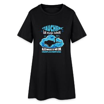 La plongée est ma vie - cadeau pour les plongeurs - Robe T-shirt Femme - noir - Devant