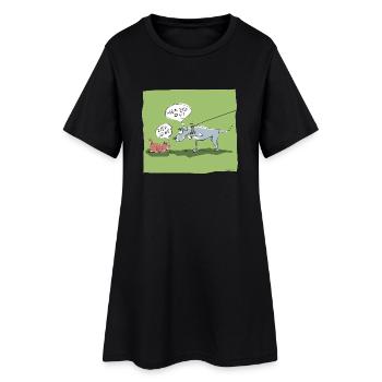 Seid nett zueinander! - Frauen T-Shirt-Kleid - Schwarz - Vorne