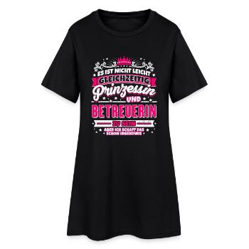 Prinzessin und Betreuerin - Frauen T-Shirt-Kleid - Schwarz - Vorne