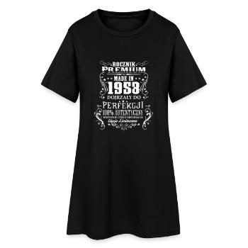 1953 65 Rocznik Premium urodziny prezent PL - Women’s T-Shirt Dress - black - Front