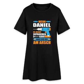 Daniel Name Geschenk Reparatur reparieren - Frauen T-Shirt-Kleid - Schwarz - Vorne
