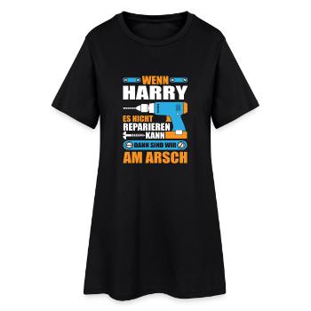 HARRY Name Geschenk Reparatur reparieren - Frauen T-Shirt-Kleid - Schwarz - Vorne